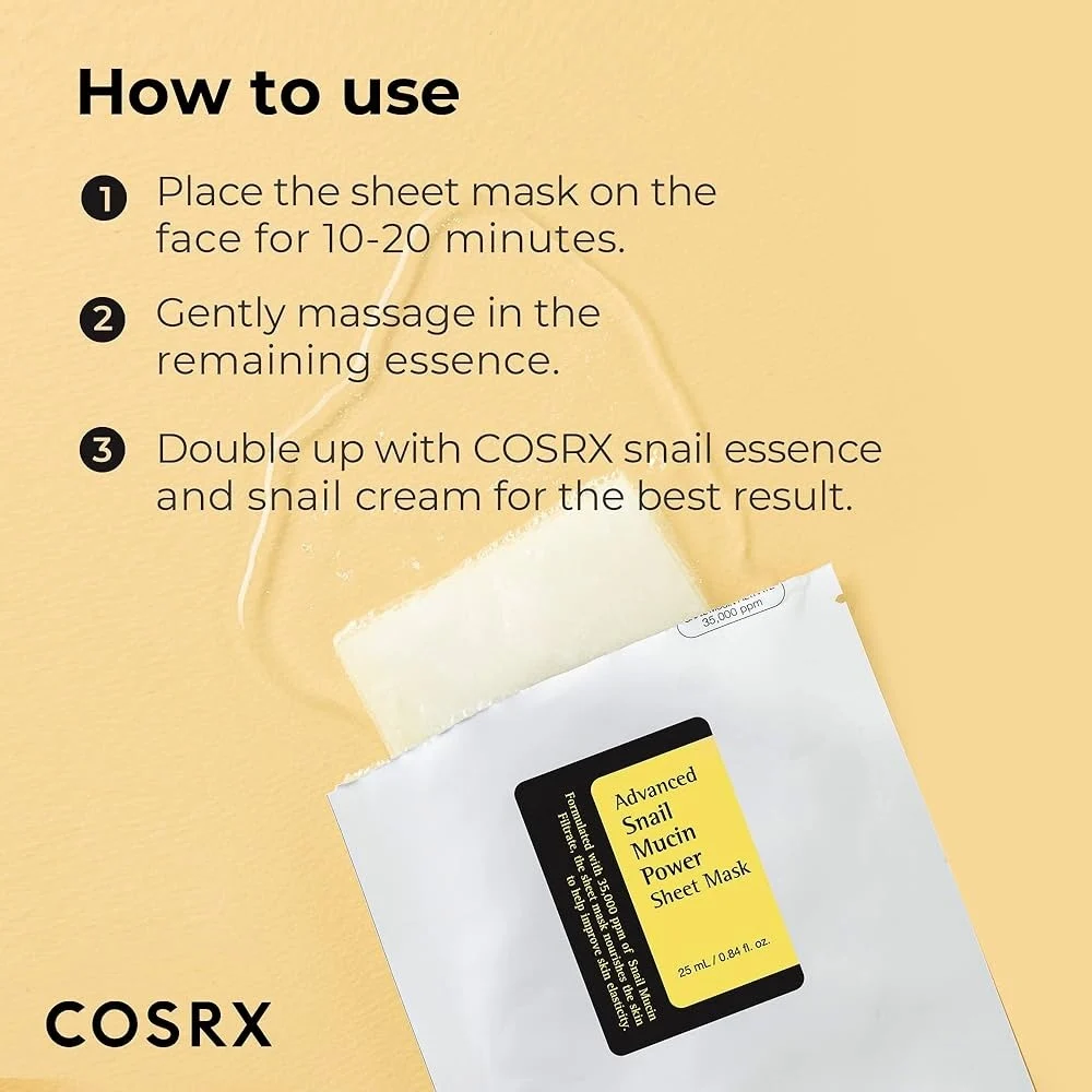COSRX Advanced Snail Mucin Power Sheet Mask - Image 4