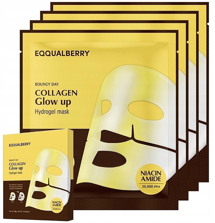 EQQUALBERRY Collagen Glow Up Hydrogel Mask Set - Image 3
