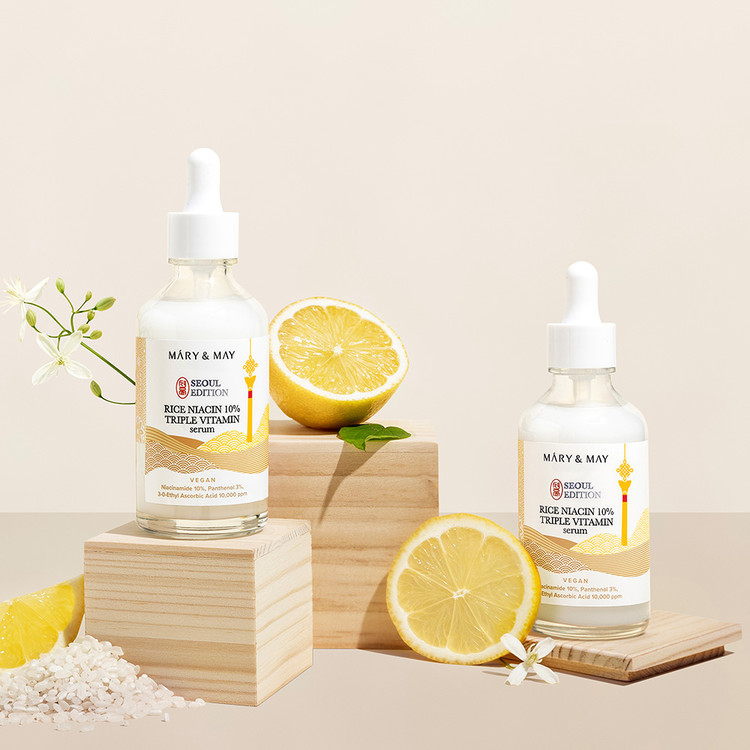 MARY&MAY Rice Niacin 10% Triple Vitamin Serum 80ml - Image 4
