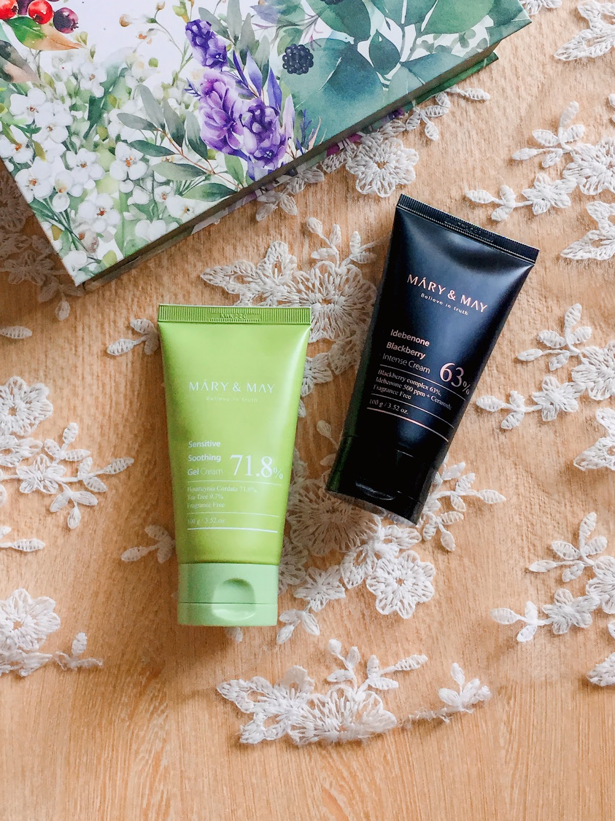 MARY&MAY Soothing Gel Cream + Idebenone Blackberry Cream Duo Set - Image 4