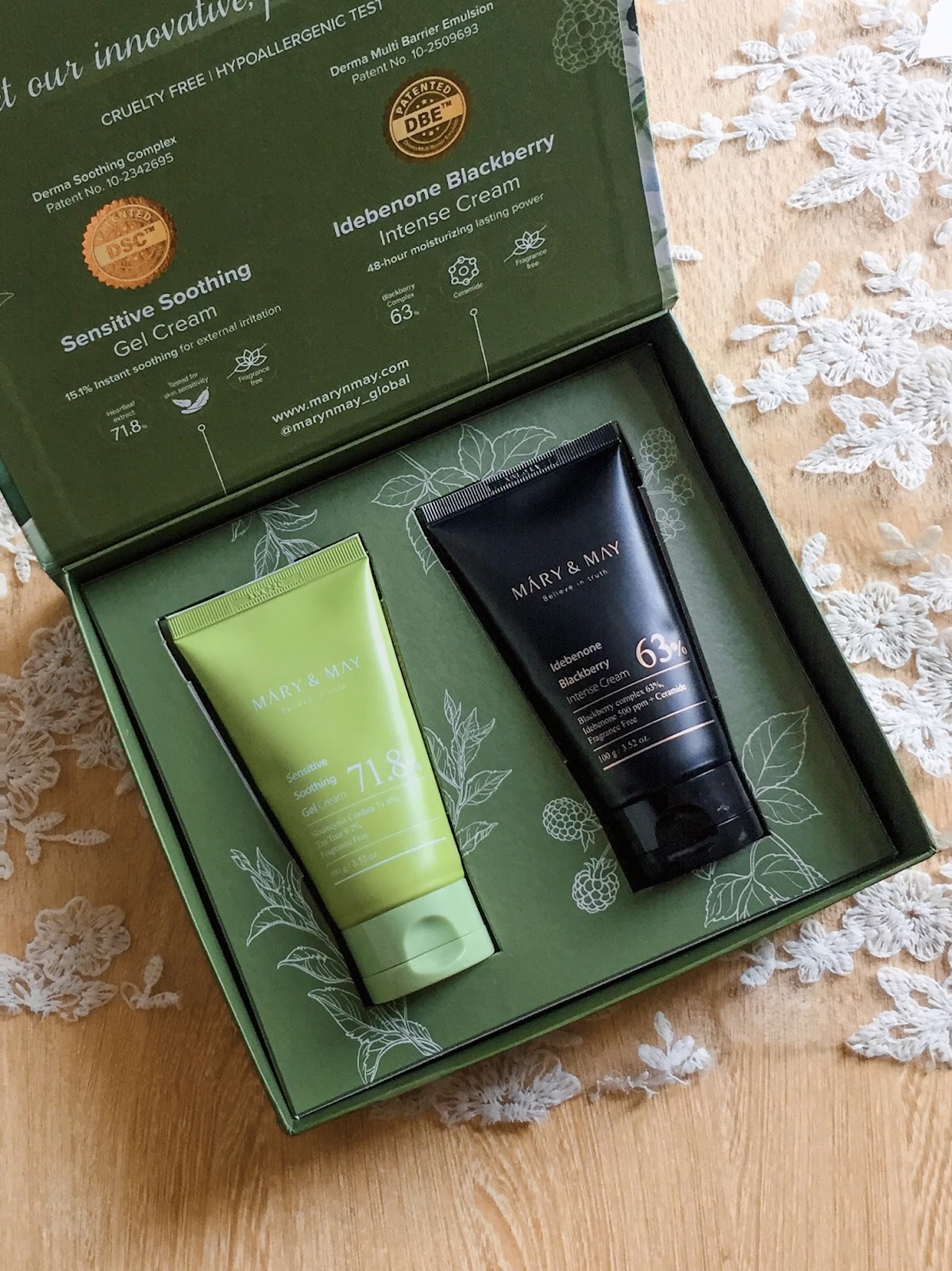 MARY&MAY Soothing Gel Cream + Idebenone Blackberry Cream Duo Set - Image 3