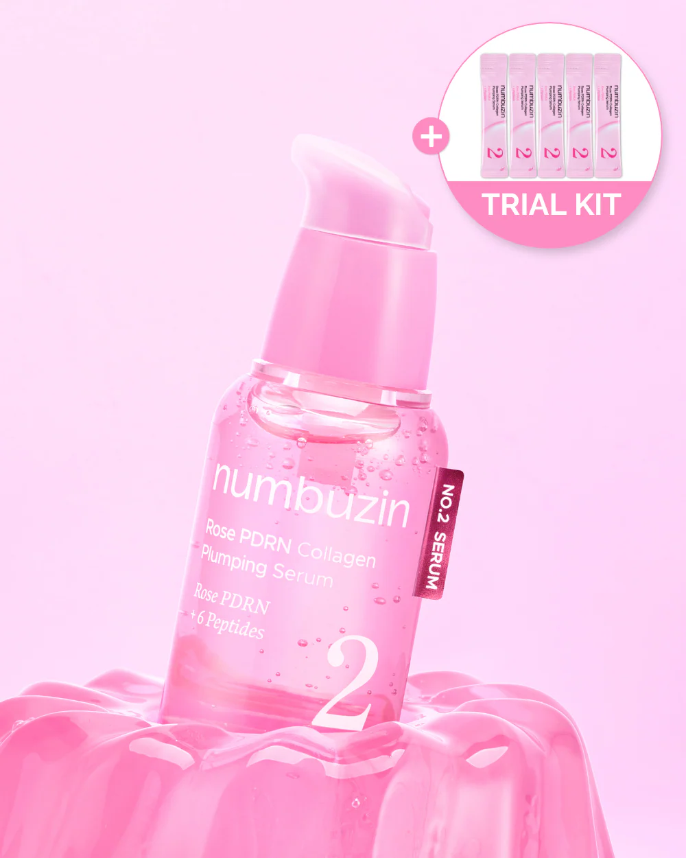 NUMBUZIN No.2 Rose PDRN Collagen Plumping Serum 30ml - Image 3